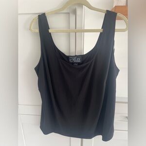 Alex Evenings Cami Black Top Blouse Shirt Holiday 1x Plus Brand New NYE Office